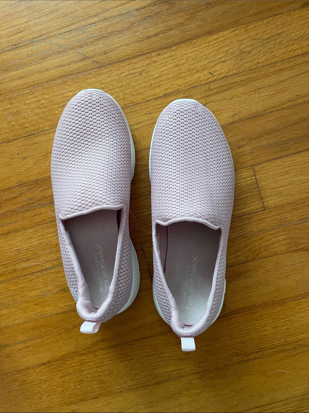 Skechers Women's Slip-On Knit Sneakers in Light Pink